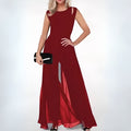 Ärmelloser Abend-Jumpsuit mit weitem Bein