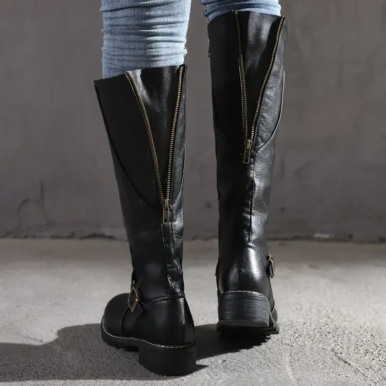 Gudrun | Elegante Lederstiefel – Trendige Damenstiefel für jeden Anlass