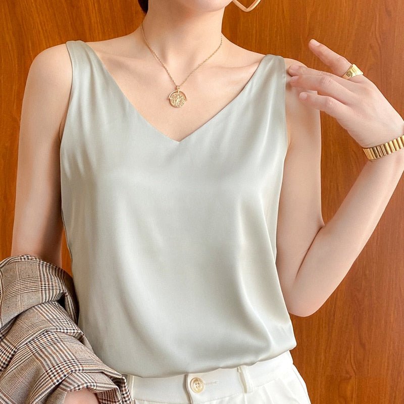 Elegantes Damen-Tanktop in Satin-Optik