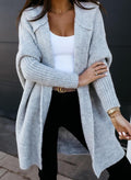 VELOVA - Oversize Boxy-Langarm-Strickjacke mit Kapuze