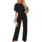 Damen-Jumpsuit mit Rundhalsausschnitt