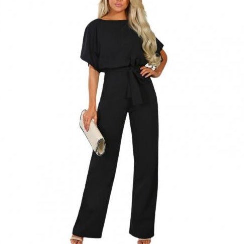 Damen-Jumpsuit mit Rundhalsausschnitt