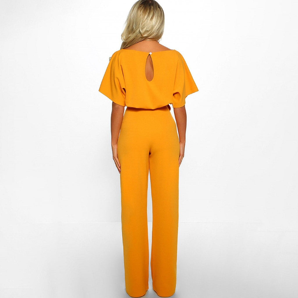 Damen-Jumpsuit mit Rundhalsausschnitt