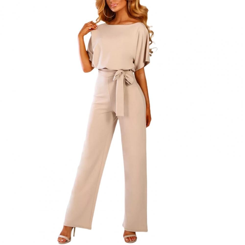 Damen-Jumpsuit mit Rundhalsausschnitt