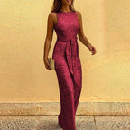 Damen-Glitzer-Jumpsuit mit Pailletten