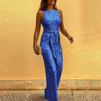 Damen-Glitzer-Jumpsuit mit Pailletten