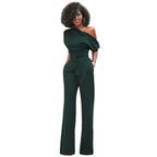 Figurbetonter einfarbiger Damen-Overall