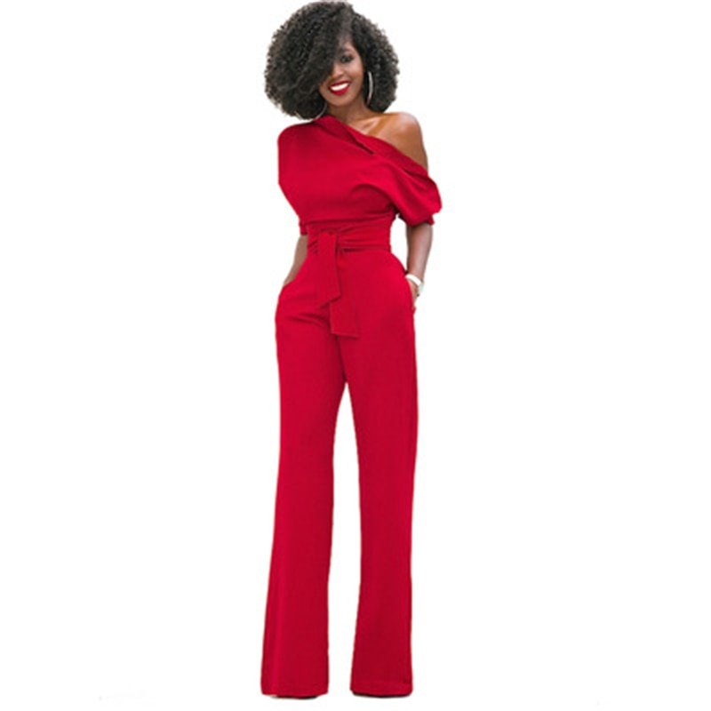 Figurbetonter einfarbiger Damen-Overall
