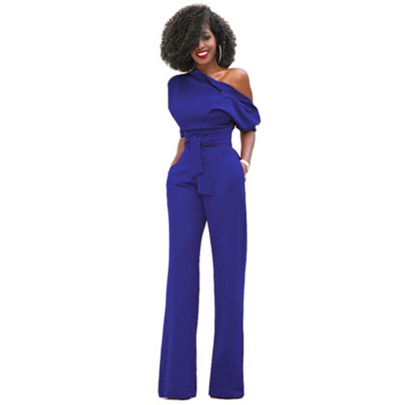 Figurbetonter einfarbiger Damen-Overall