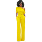 Figurbetonter einfarbiger Damen-Overall